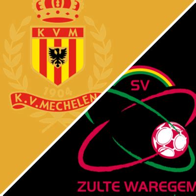 sv zulte waregem yellow-red kv mechelen